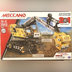 Meccano #16301 Excavator / Bulldozer 2-in-1 Models . New in Box.